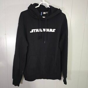 H&M Divided Star Wars Hoodie Mens Medium Black‎ Graphic Logo Pullover